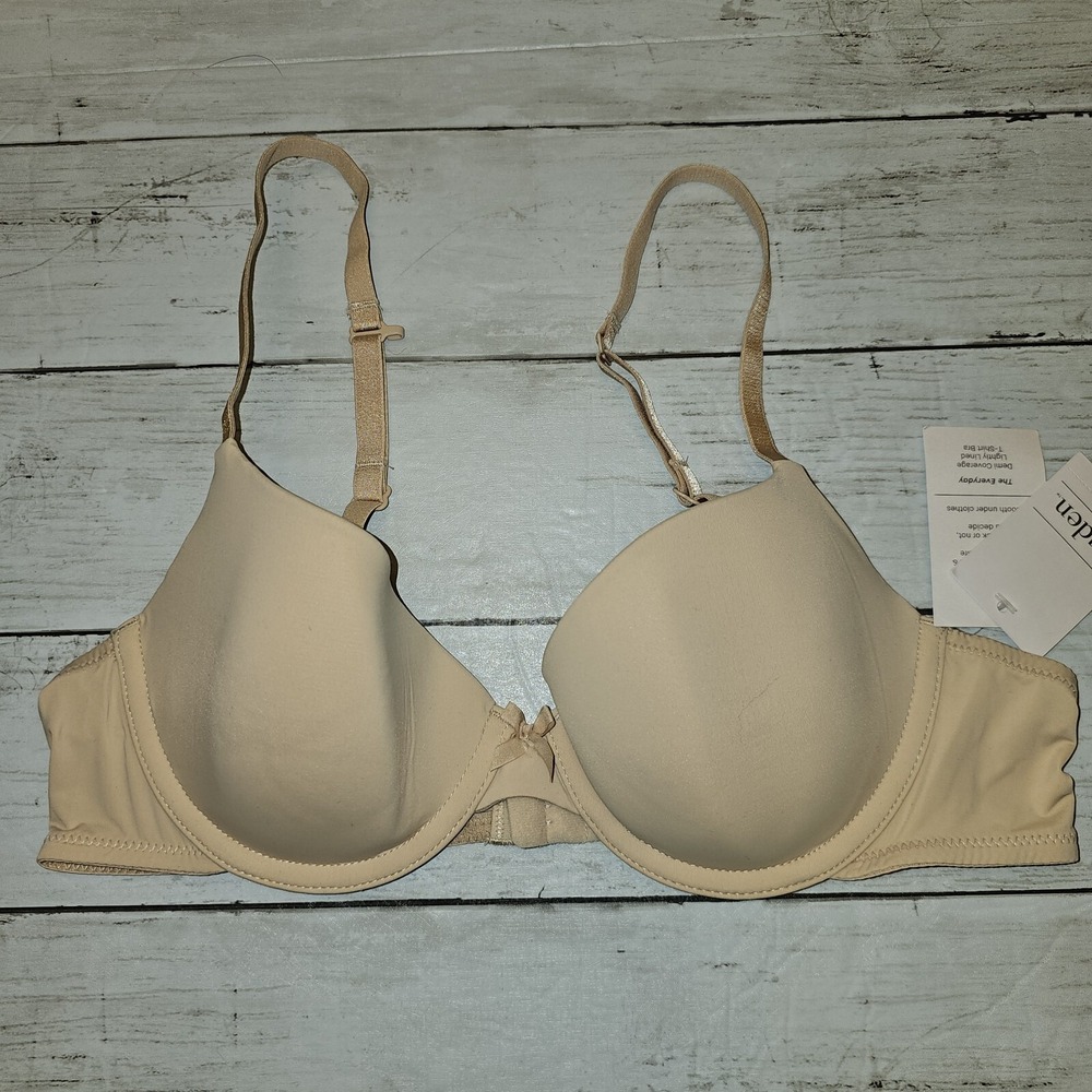 Auden Bra Womens 34A Tan Lightweight Soft Lightly Padded Underwire Target NEW